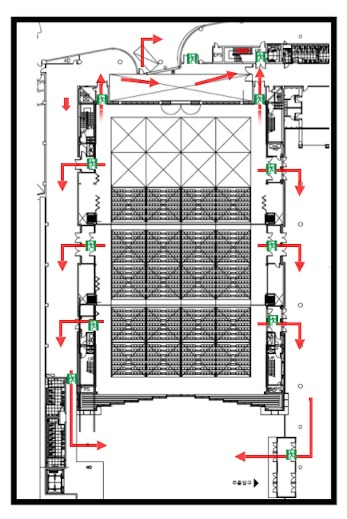 Evacuation plan, Image Courtesy ACC Gwangju
